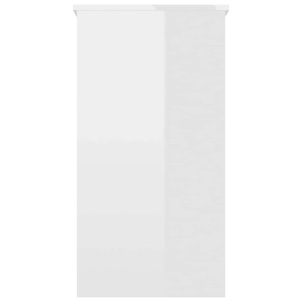 VidaXL Bureau 80x40x75 cm bewerkt hout hoogglans wit