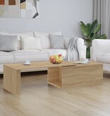 VidaXL Salontafel 150x50x35 cm bewerkt hout sonoma eikenkleurig