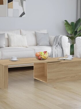 VidaXL Salontafel 150x50x35 cm bewerkt hout sonoma eikenkleurig