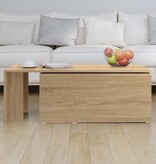 VidaXL Salontafel 150x50x35 cm bewerkt hout sonoma eikenkleurig