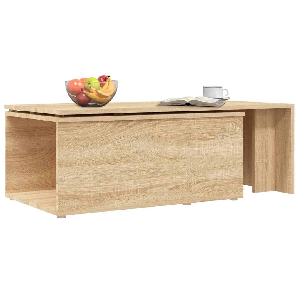 VidaXL Salontafel 150x50x35 cm bewerkt hout sonoma eikenkleurig