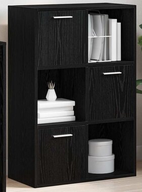 VidaXL Opbergkast 60x29,5x90 cm bewerkt hout zwart