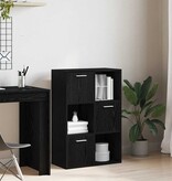 VidaXL Opbergkast 60x29,5x90 cm bewerkt hout zwart