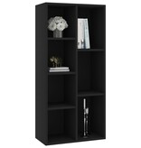 VidaXL Boekenkast 50x25x106 cm bewerkt hout zwart
