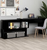VidaXL Hoekbureau 200x50x76 cm bewerkt hout zwart