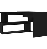 VidaXL Hoekbureau 200x50x76 cm bewerkt hout zwart