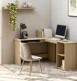 VidaXL Hoekbureau L-vormig 120x140x75cm bewerkt hout sonoma eikenkleur