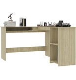 VidaXL Hoekbureau L-vormig 120x140x75cm bewerkt hout sonoma eikenkleur