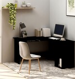 VidaXL Hoekbureau L-vormig 120x140x75 cm bewerkt hout zwart