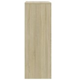 VidaXL Dressoir met 6 lades 50x34x96 cm bewerkt hout sonoma eikenkleur