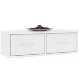 VidaXL Wandschap met lades 60x26x18,5 cm bewerkt hout wit