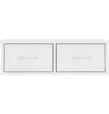 VidaXL Wandschap met lades 60x26x18,5 cm bewerkt hout wit