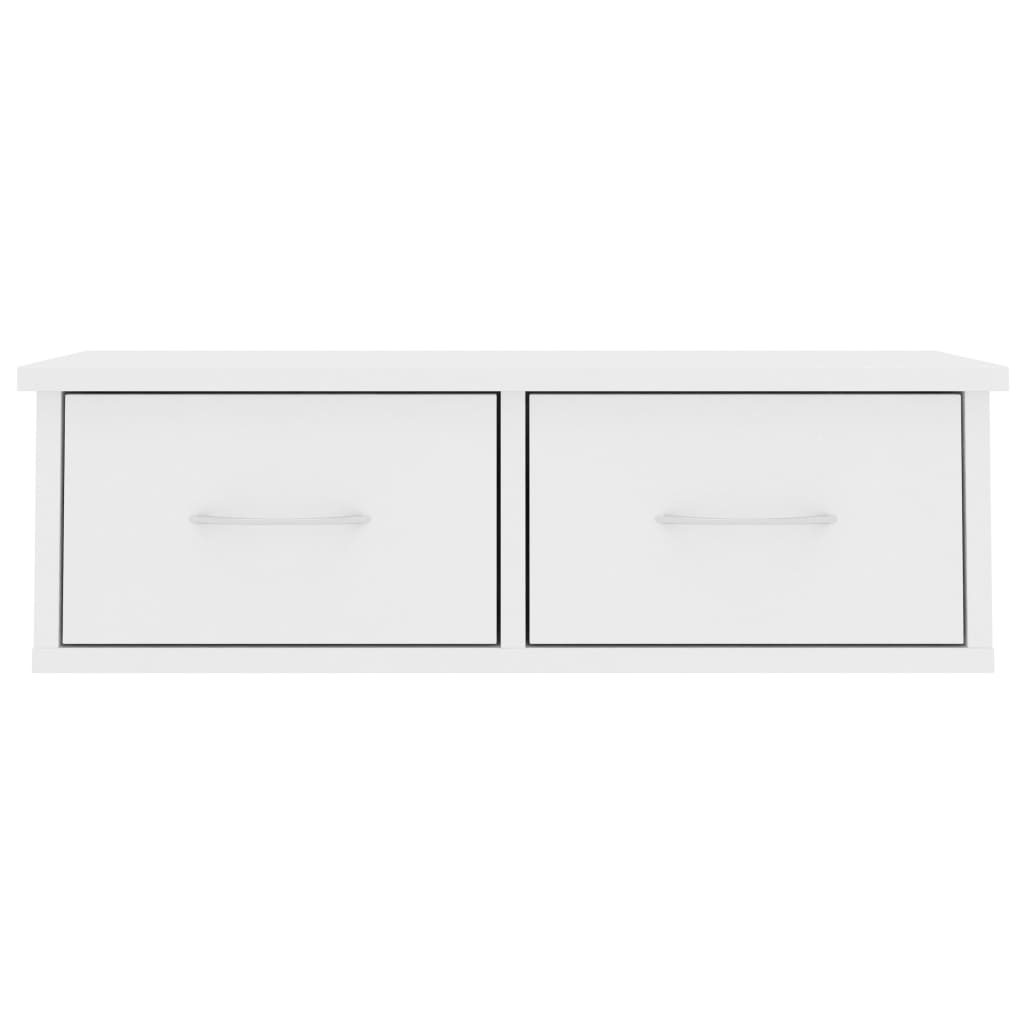 VidaXL Wandschap met lades 60x26x18,5 cm bewerkt hout wit