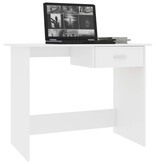 VidaXL Bureau 100x50x76 cm bewerkt hout wit