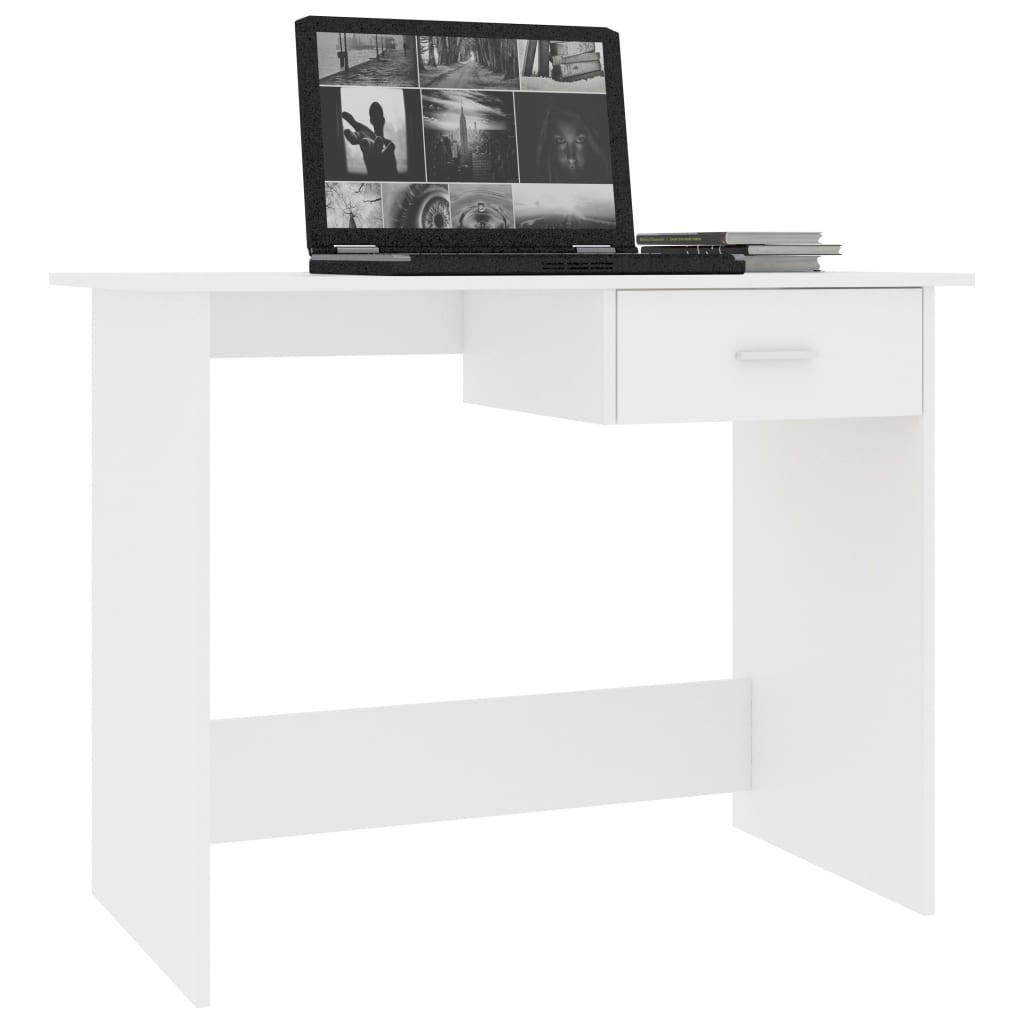 VidaXL Bureau 100x50x76 cm bewerkt hout wit