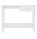 VidaXL Bureau 100x50x76 cm bewerkt hout wit