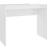 VidaXL Bureau 90x40x72 cm bewerkt hout hoogglans wit