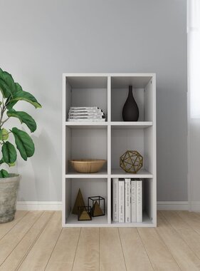 VidaXL Boekenkast/dressoir 66x30x97,8 cm bewerkt hout wit