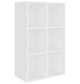 VidaXL Boekenkast/dressoir 66x30x97,8 cm bewerkt hout wit