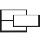 VidaXL Wandschappen 104x20x58,5 cm bewerkt hout zwart