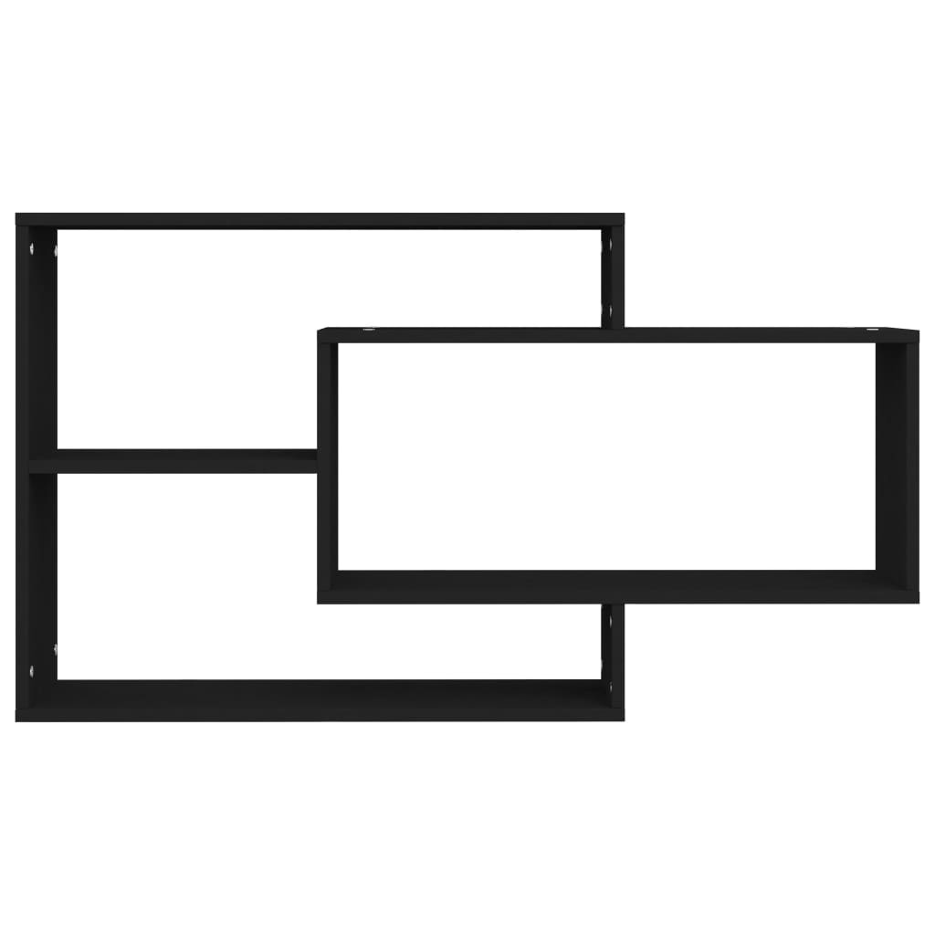 VidaXL Wandschappen 104x20x58,5 cm bewerkt hout zwart