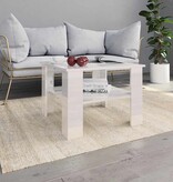 VidaXL Salontafel 60x60x42 cm bewerkt hout hoogglans wit
