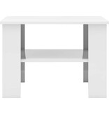 VidaXL Salontafel 60x60x42 cm bewerkt hout hoogglans wit