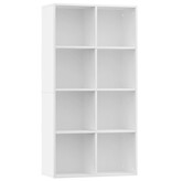 VidaXL Boekenkast/dressoir 66x30x130 cm bewerkt hout wit