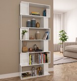 VidaXL Boekenkast/kamerscherm 80x24x192 cm hoogglans wit