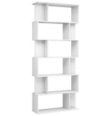 VidaXL Boekenkast/kamerscherm 80x24x192 cm hoogglans wit