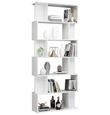 VidaXL Boekenkast/kamerscherm 80x24x192 cm hoogglans wit