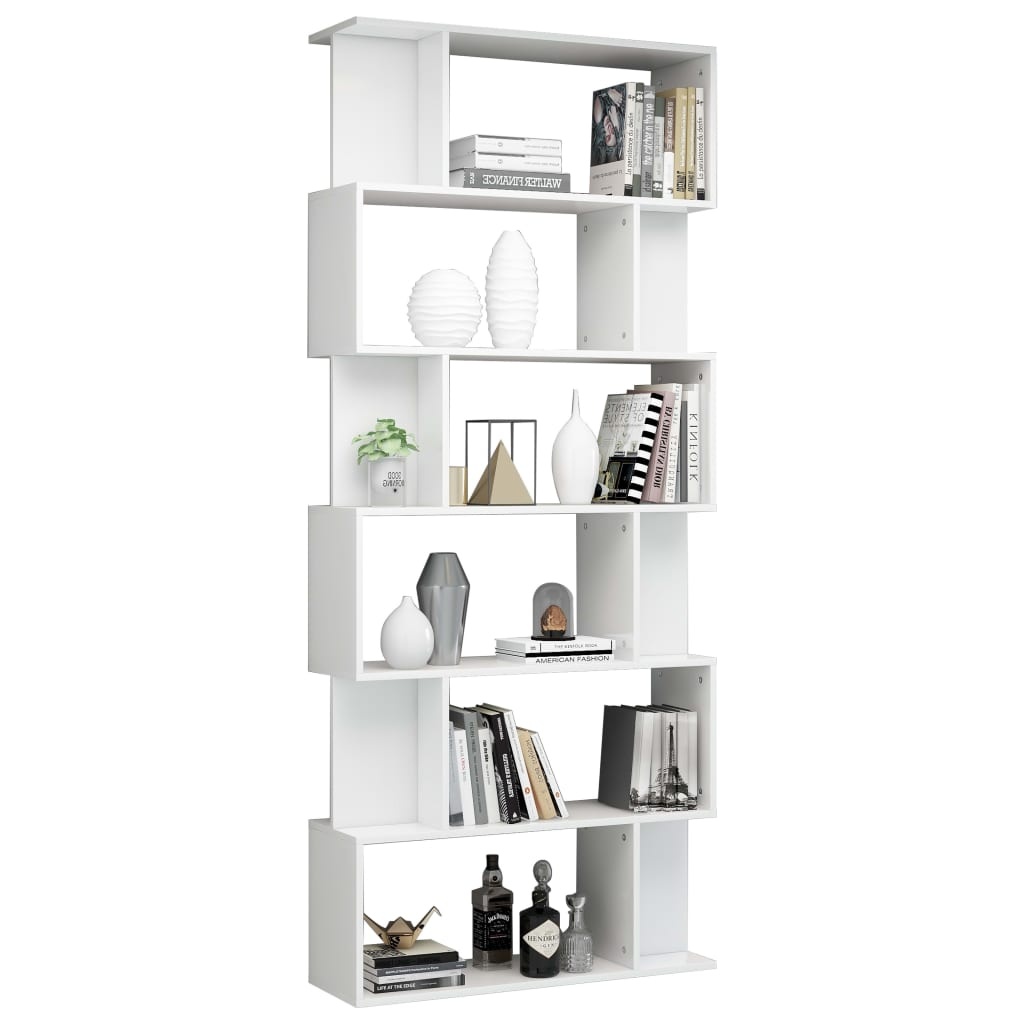 VidaXL Boekenkast/kamerscherm 80x24x192 cm hoogglans wit