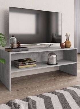 VidaXL Tv-meubel 100x40x40 cm bewerkt hout betongrijs