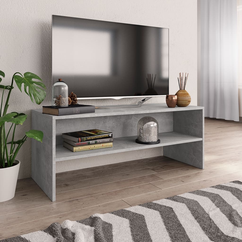 VidaXL Tv-meubel 100x40x40 cm bewerkt hout betongrijs