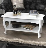 VidaXL Salontafel met 2 lagen MDF wit