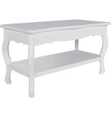 VidaXL Salontafel met 2 lagen MDF wit