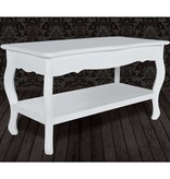 VidaXL Salontafel met 2 lagen MDF wit
