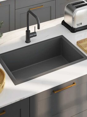 VidaXL Gootsteen handgemaakt roestvrij staal zwart