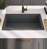 VidaXL Gootsteen handgemaakt roestvrij staal zwart