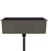 VidaXL Gootsteen handgemaakt roestvrij staal zwart