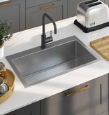 VidaXL Gootsteen handgemaakt roestvrij staal