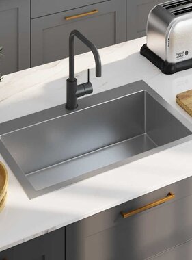 VidaXL Gootsteen handgemaakt roestvrij staal