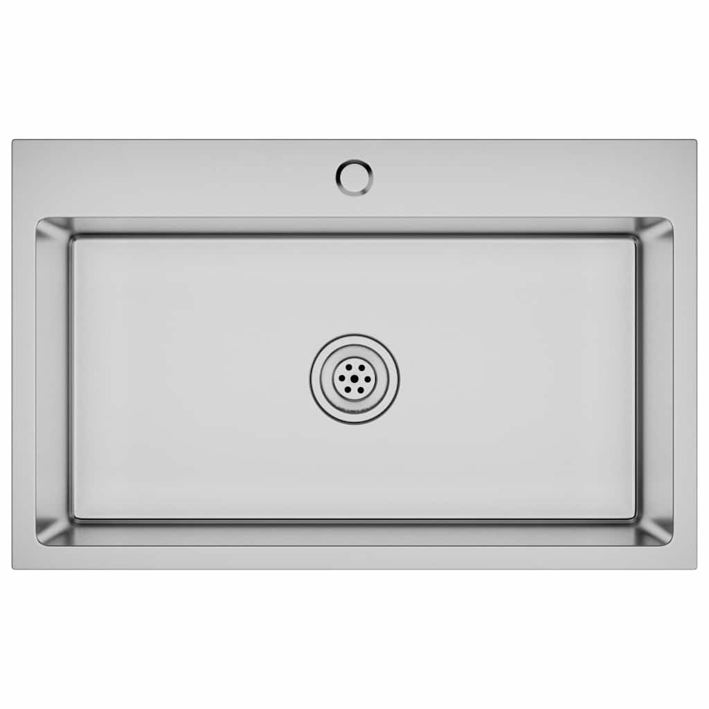 VidaXL Gootsteen handgemaakt roestvrij staal