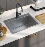 VidaXL Gootsteen handgemaakt roestvrij staal