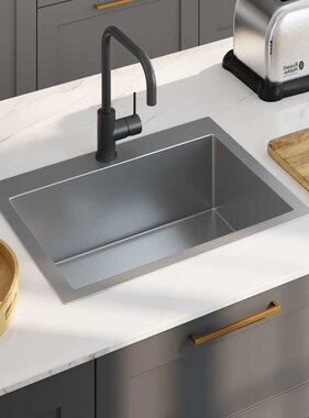 VidaXL Gootsteen handgemaakt roestvrij staal