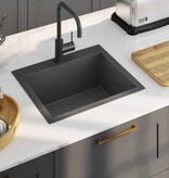 VidaXL Gootsteen handgemaakt roestvrij staal zwart