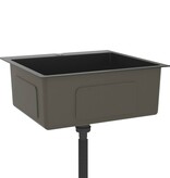 VidaXL Gootsteen handgemaakt roestvrij staal zwart