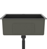 VidaXL Gootsteen handgemaakt roestvrij staal zwart