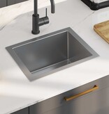 VidaXL Gootsteen handgemaakt roestvrij staal