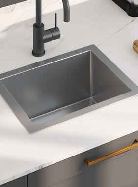 VidaXL Gootsteen handgemaakt roestvrij staal